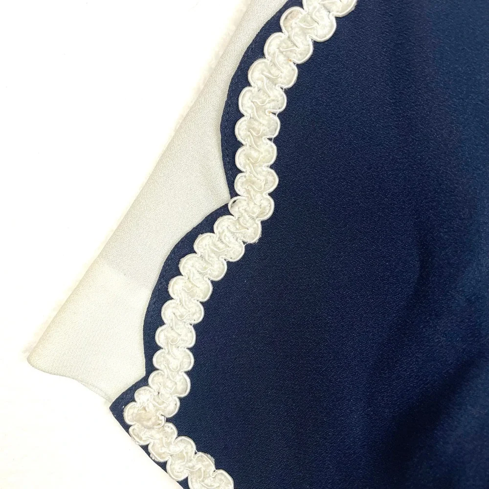 Vintage 60s Womens Dress Sz M Retro Pin Up Nautical Coquette Midi Cocktail Party